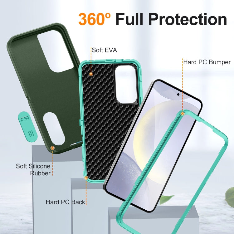 For Samsung Galaxy S24+ 5G Defender Gen2 Rugged PC + Silicone Phone Case with Holder