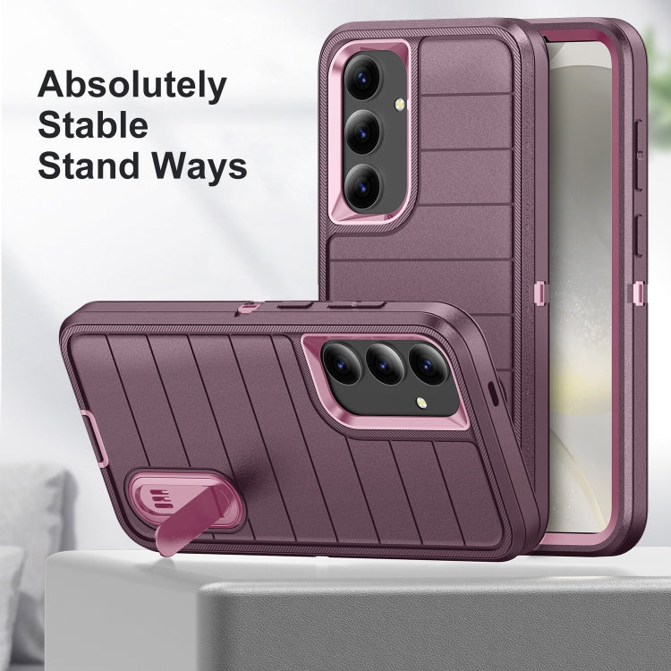 For Samsung Galaxy S24+ 5G Defender Gen2 Rugged PC + Silicone Phone Case with Holder