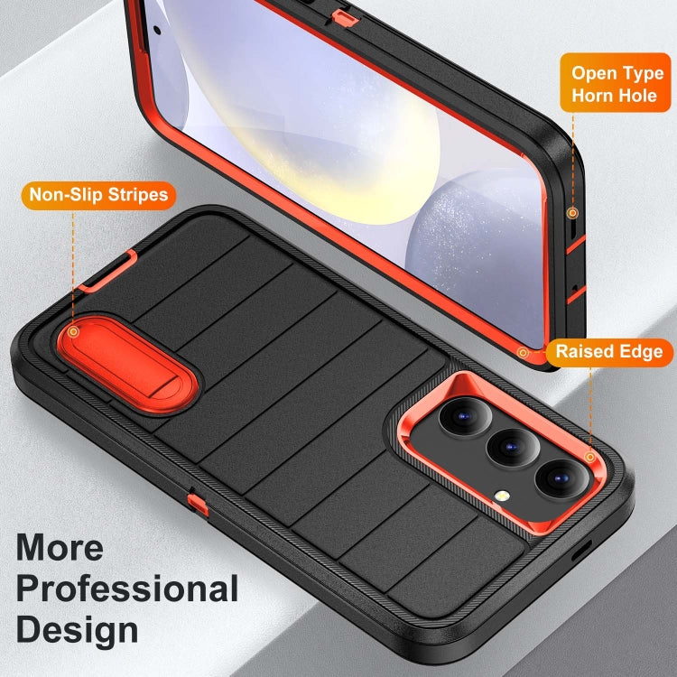 For Samsung Galaxy S24 5G Defender Gen2 Rugged PC + Silicone Phone Case with Holder