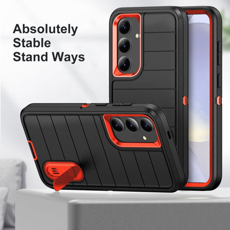 For Samsung Galaxy S24 5G Defender Gen2 Rugged PC + Silicone Phone Case with Holder
