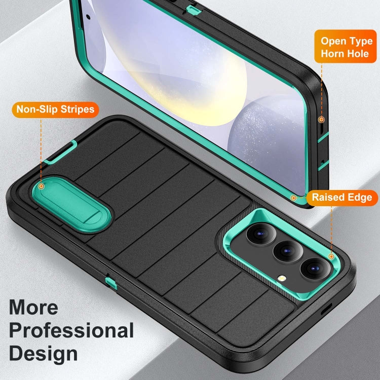 For Samsung Galaxy S24 5G Defender Gen2 Rugged PC + Silicone Phone Case with Holder