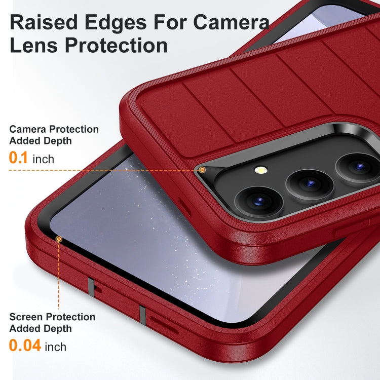 For Samsung Galaxy S24 5G Defender Gen2 Rugged PC + Silicone Phone Case with Holder