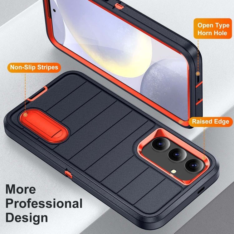 For Samsung Galaxy S24 5G Defender Gen2 Rugged PC + Silicone Phone Case with Holder