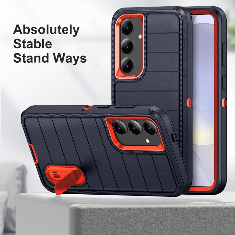 For Samsung Galaxy S24 5G Defender Gen2 Rugged PC + Silicone Phone Case with Holder