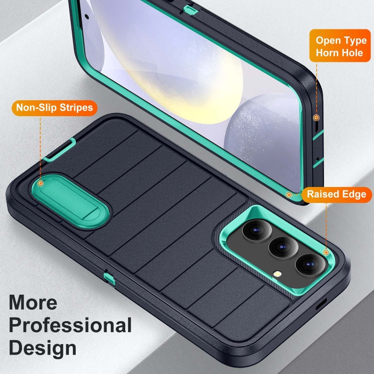 For Samsung Galaxy S24 5G Defender Gen2 Rugged PC + Silicone Phone Case with Holder