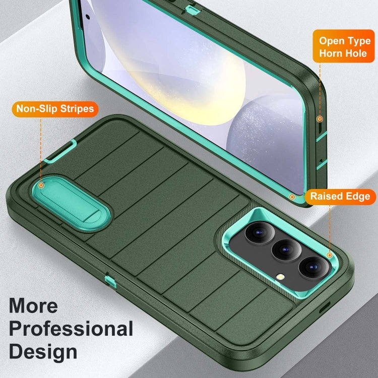For Samsung Galaxy S24 5G Defender Gen2 Rugged PC + Silicone Phone Case with Holder