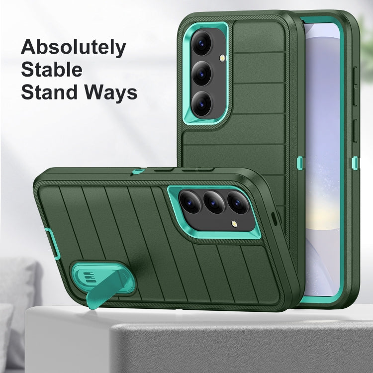 For Samsung Galaxy S24 5G Defender Gen2 Rugged PC + Silicone Phone Case with Holder