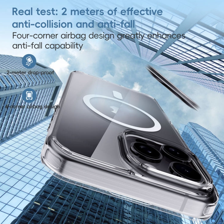 For iPhone 16 Pro Max Crystal Clear MagSafe Magnetic Phone Case