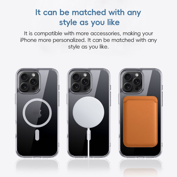 For iPhone 16 Pro Max Crystal Clear MagSafe Magnetic Phone Case