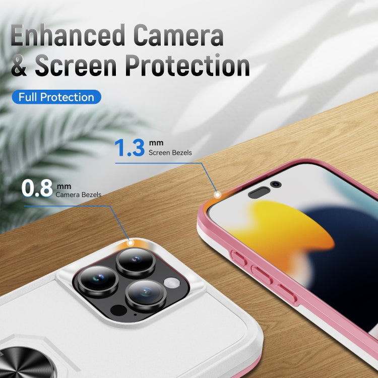 For iPhone 16 Pro Pioneer Armor Heavy Duty PC + TPU Phone Case with Holder