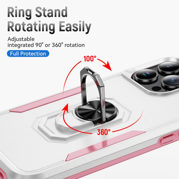 For iPhone 16 Pro Pioneer Armor Heavy Duty PC + TPU Phone Case with Holder