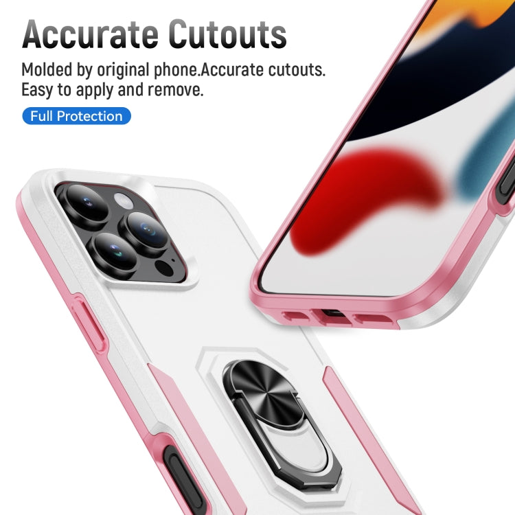 For iPhone 16 Pro Pioneer Armor Heavy Duty PC + TPU Phone Case with Holder