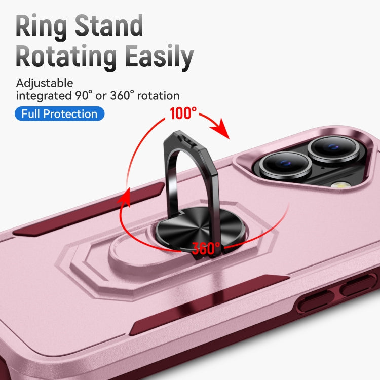 For iPhone 16 Plus Pioneer Armor Heavy Duty PC + TPU Phone Case with Holder
