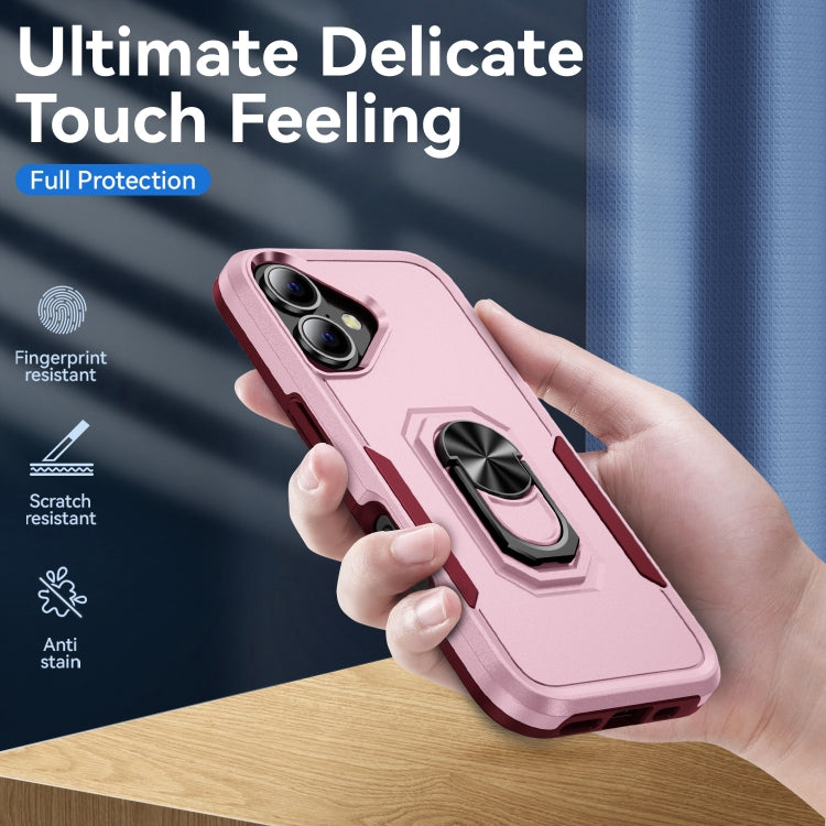 For iPhone 16 Plus Pioneer Armor Heavy Duty PC + TPU Phone Case with Holder