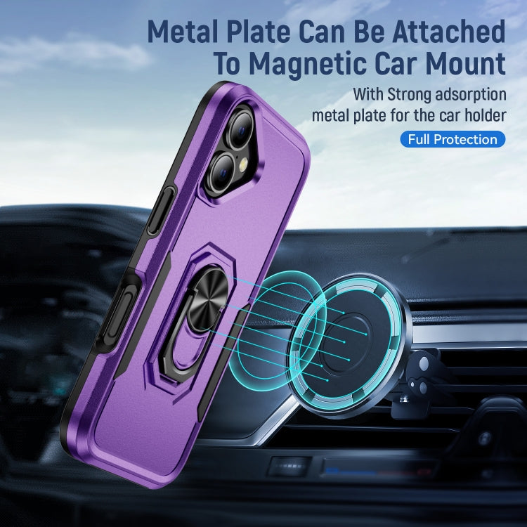 For iPhone 16 Plus Pioneer Armor Heavy Duty PC + TPU Phone Case with Holder