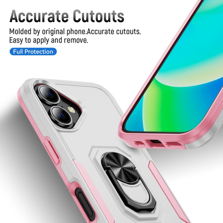 For iPhone 16 Pioneer Armor Heavy Duty PC + TPU Phone Case with Holder
