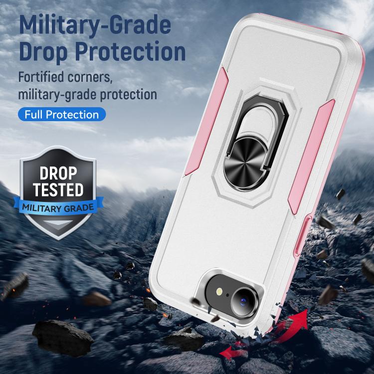 For iPhone 17e / 16e Pioneer Armor Heavy Duty PC + TPU Phone Case with Holder