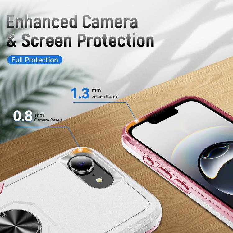 For iPhone 17e / 16e Pioneer Armor Heavy Duty PC + TPU Phone Case with Holder