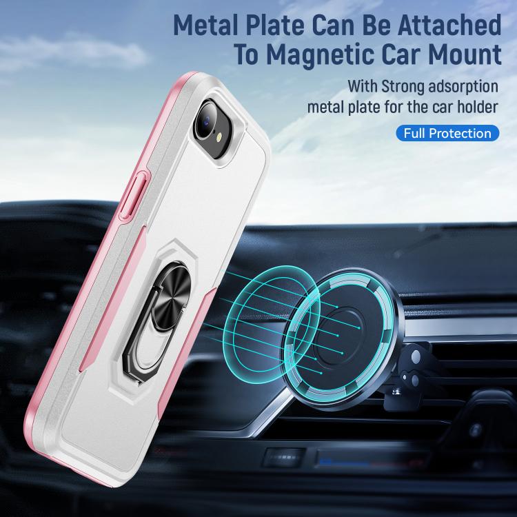 For iPhone 17e / 16e Pioneer Armor Heavy Duty PC + TPU Phone Case with Holder