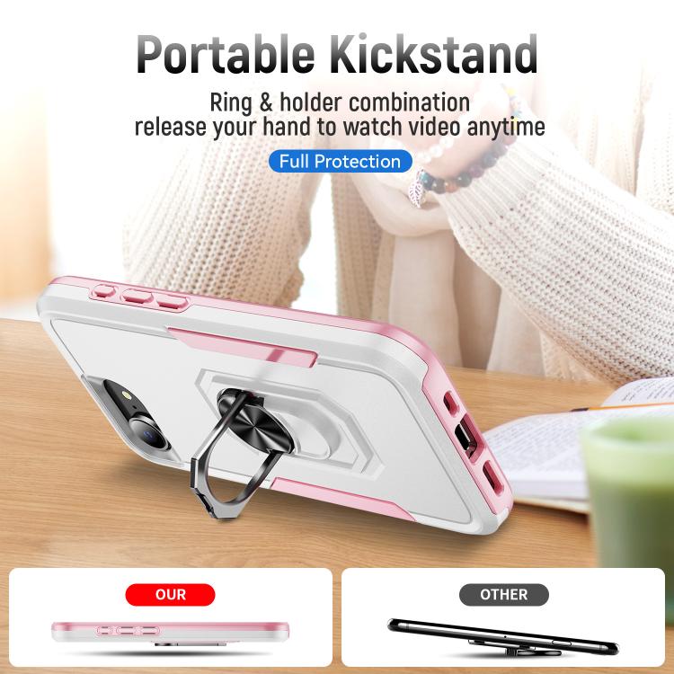 For iPhone 17e / 16e Pioneer Armor Heavy Duty PC + TPU Phone Case with Holder