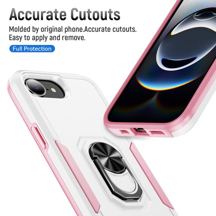 For iPhone 17e / 16e Pioneer Armor Heavy Duty PC + TPU Phone Case with Holder