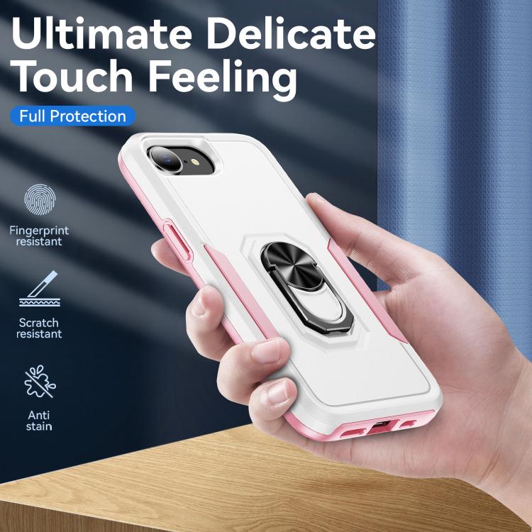 For iPhone 17e / 16e Pioneer Armor Heavy Duty PC + TPU Phone Case with Holder