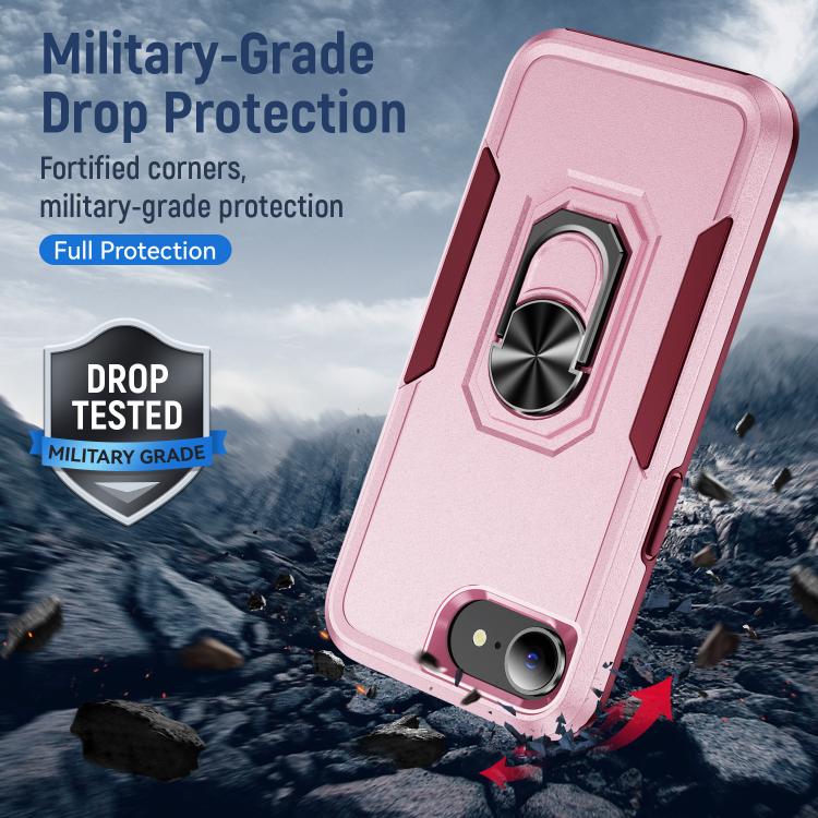 For iPhone 17e / 16e Pioneer Armor Heavy Duty PC + TPU Phone Case with Holder