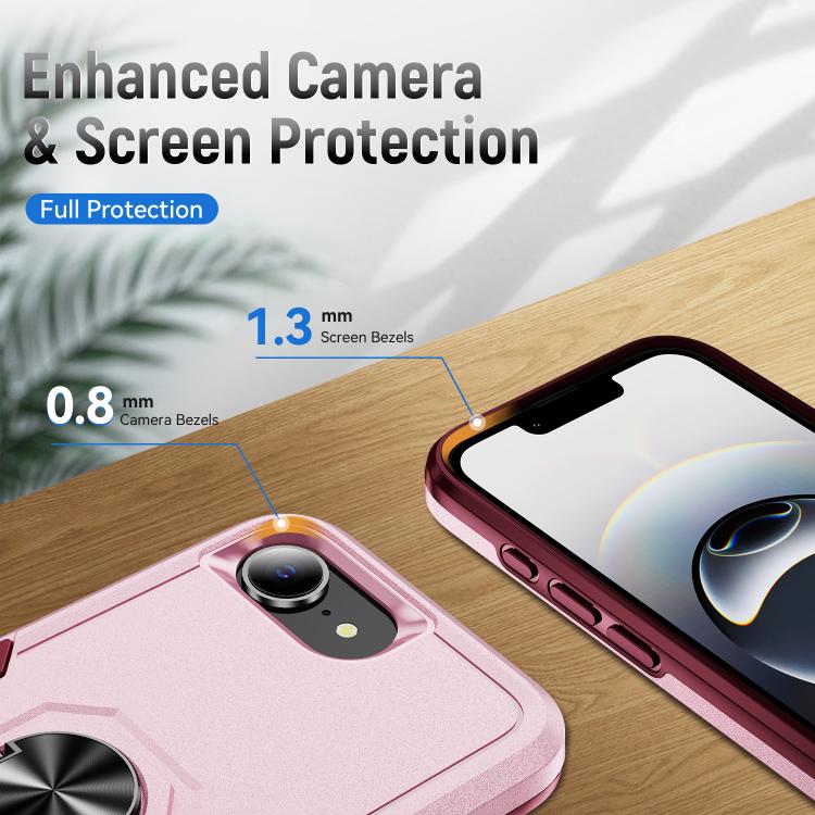 For iPhone 17e / 16e Pioneer Armor Heavy Duty PC + TPU Phone Case with Holder