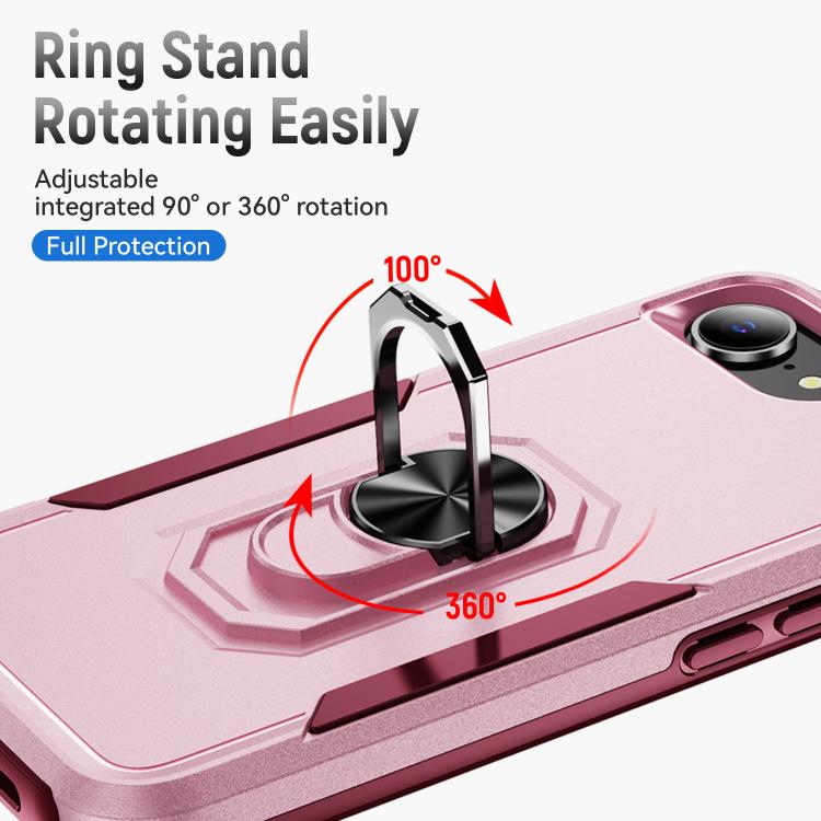 For iPhone 17e / 16e Pioneer Armor Heavy Duty PC + TPU Phone Case with Holder
