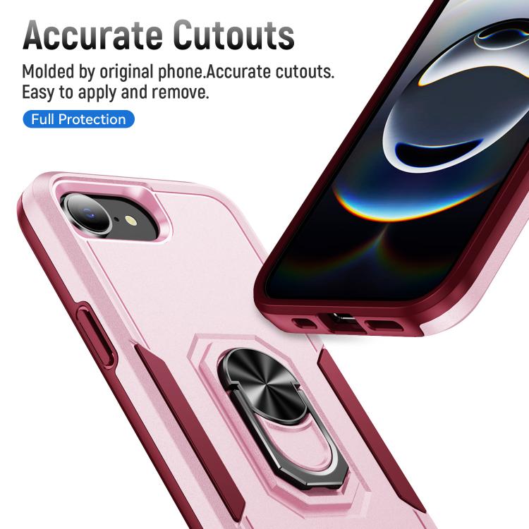 For iPhone 17e / 16e Pioneer Armor Heavy Duty PC + TPU Phone Case with Holder