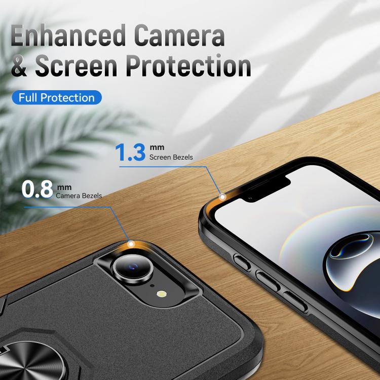For iPhone 17e / 16e Pioneer Armor Heavy Duty PC + TPU Phone Case with Holder