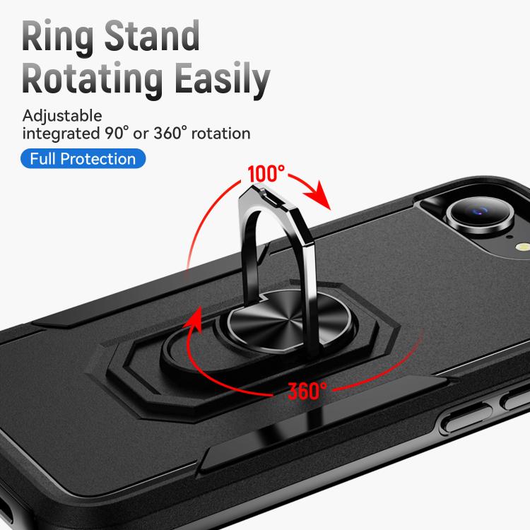 For iPhone 17e / 16e Pioneer Armor Heavy Duty PC + TPU Phone Case with Holder