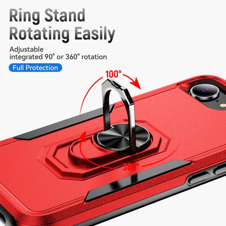 For iPhone 17e / 16e Pioneer Armor Heavy Duty PC + TPU Phone Case with Holder