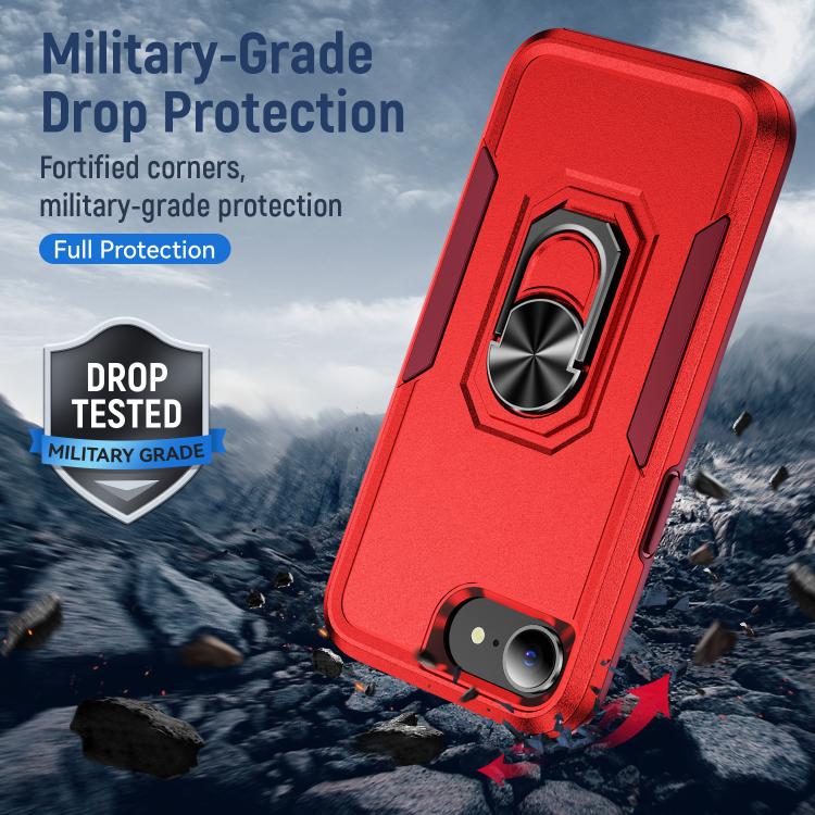 For iPhone 17e / 16e Pioneer Armor Heavy Duty PC + TPU Phone Case with Holder