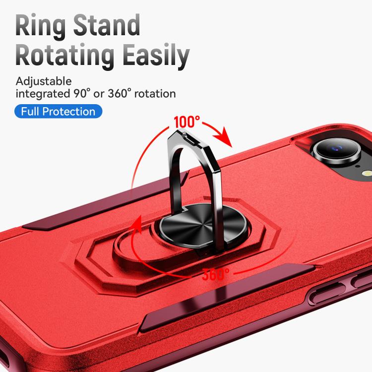 For iPhone 17e / 16e Pioneer Armor Heavy Duty PC + TPU Phone Case with Holder
