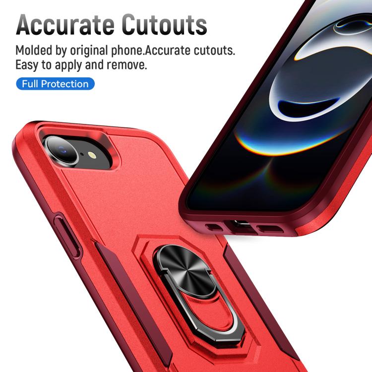 For iPhone 17e / 16e Pioneer Armor Heavy Duty PC + TPU Phone Case with Holder