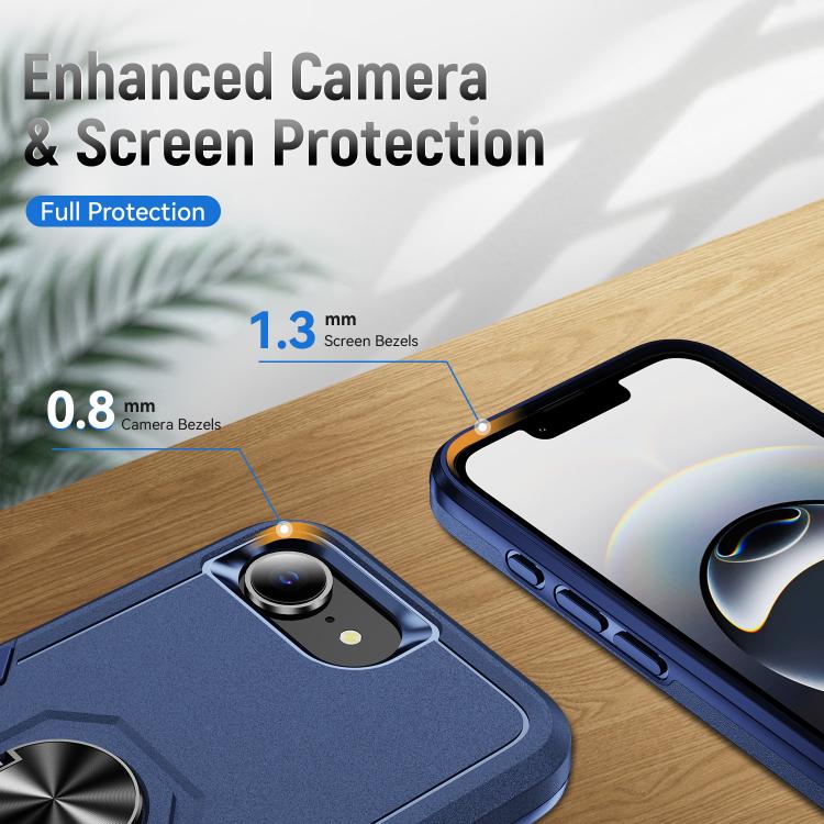 For iPhone 17e / 16e Pioneer Armor Heavy Duty PC + TPU Phone Case with Holder