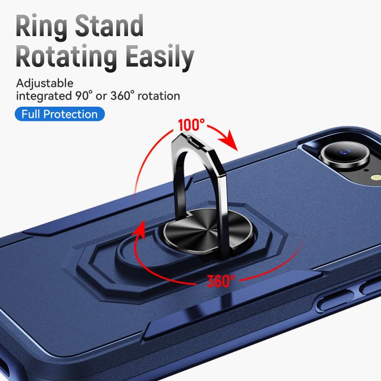 For iPhone 17e / 16e Pioneer Armor Heavy Duty PC + TPU Phone Case with Holder