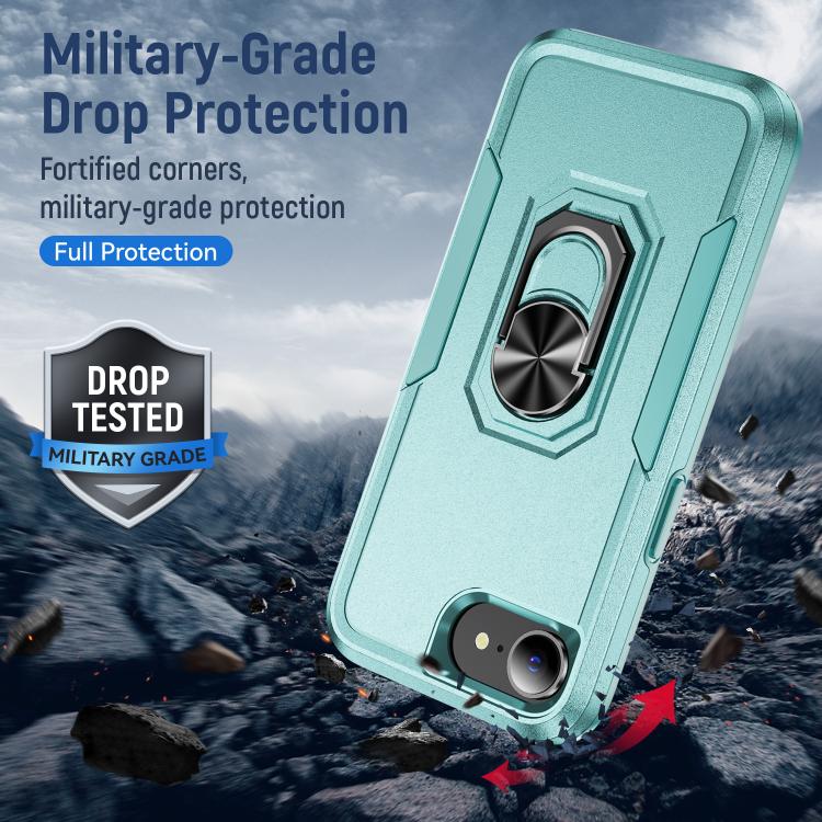 For iPhone 17e / 16e Pioneer Armor Heavy Duty PC + TPU Phone Case with Holder