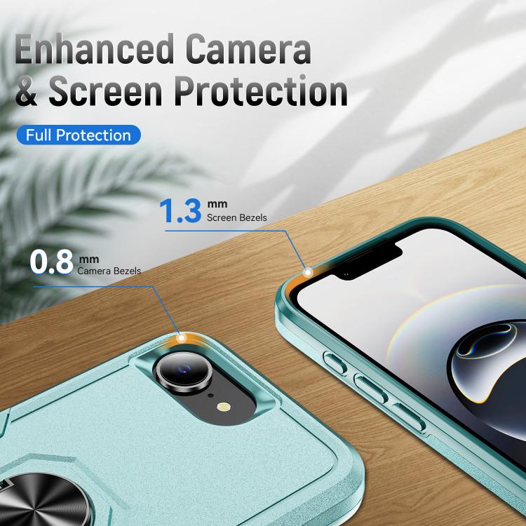 For iPhone 17e / 16e Pioneer Armor Heavy Duty PC + TPU Phone Case with Holder
