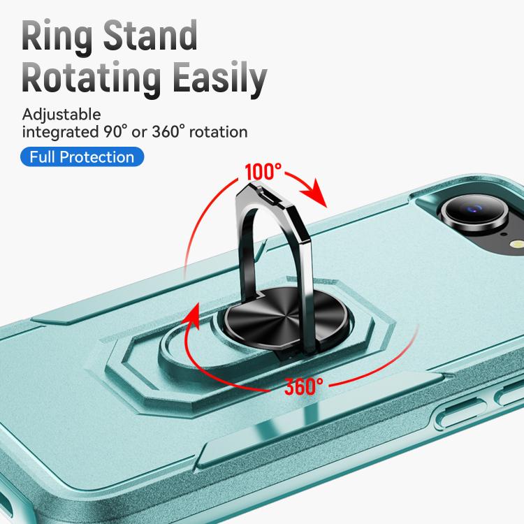 For iPhone 17e / 16e Pioneer Armor Heavy Duty PC + TPU Phone Case with Holder