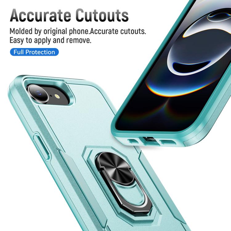 For iPhone 17e / 16e Pioneer Armor Heavy Duty PC + TPU Phone Case with Holder