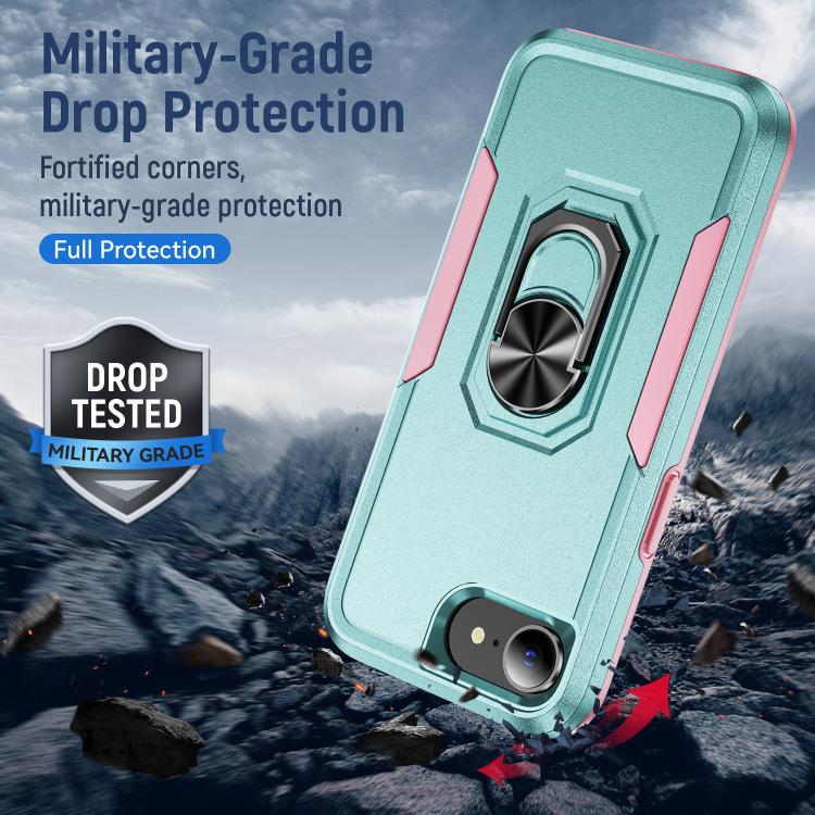 For iPhone 17e / 16e Pioneer Armor Heavy Duty PC + TPU Phone Case with Holder
