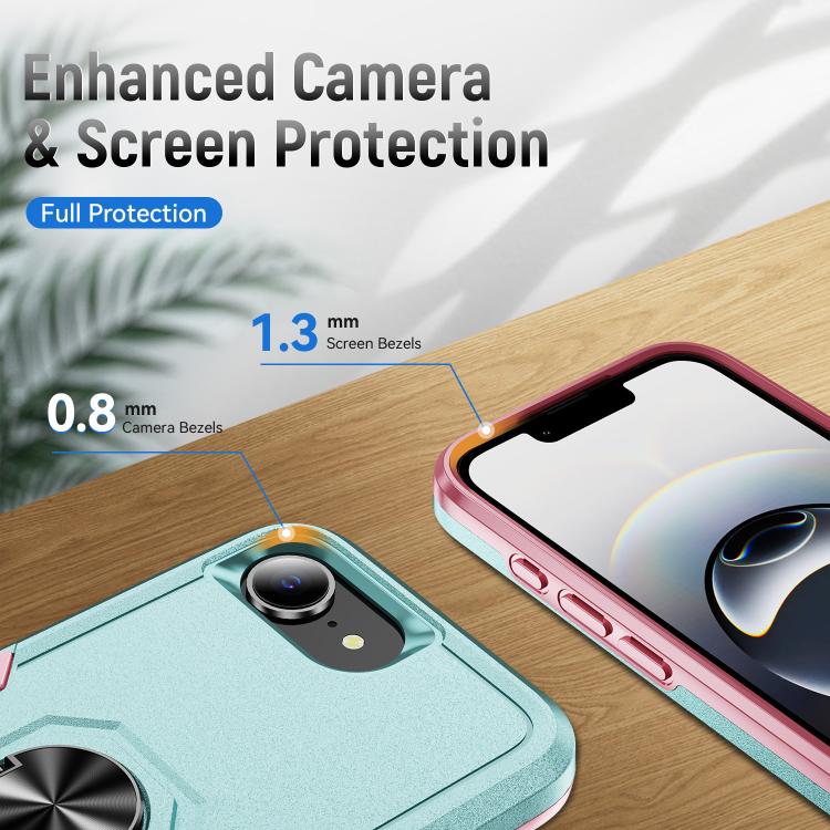 For iPhone 17e / 16e Pioneer Armor Heavy Duty PC + TPU Phone Case with Holder