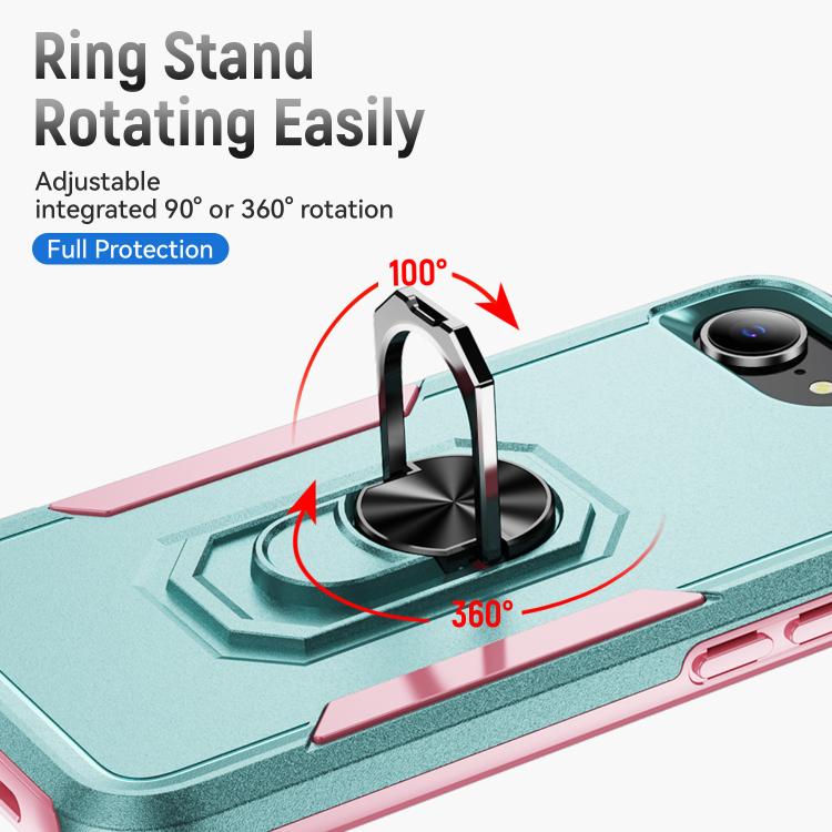 For iPhone 17e / 16e Pioneer Armor Heavy Duty PC + TPU Phone Case with Holder