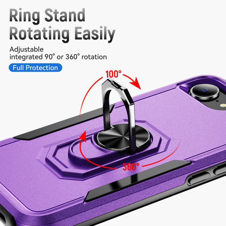 For iPhone 17e / 16e Pioneer Armor Heavy Duty PC + TPU Phone Case with Holder