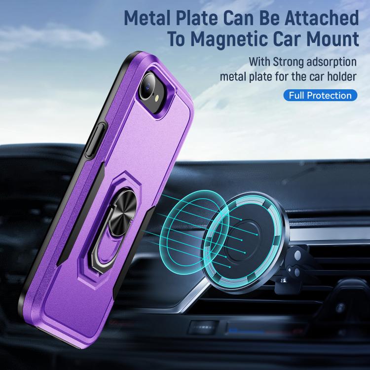 For iPhone 17e / 16e Pioneer Armor Heavy Duty PC + TPU Phone Case with Holder
