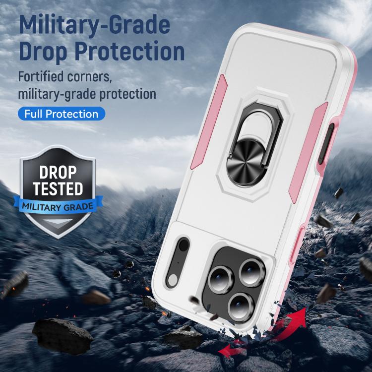 For iPhone 17 Pro Max Pioneer Armor Heavy Duty PC + TPU Phone Case with Holder