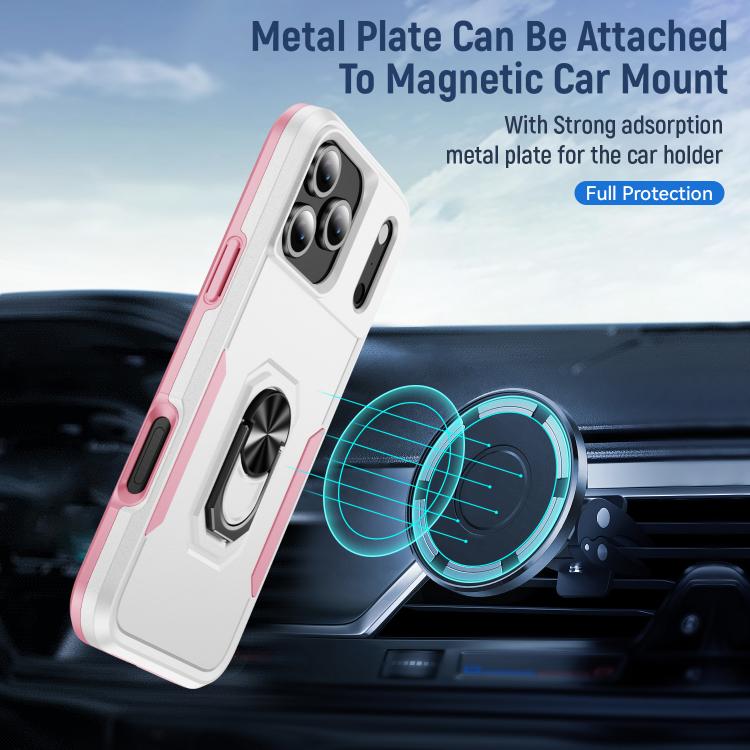 For iPhone 17 Pro Max Pioneer Armor Heavy Duty PC + TPU Phone Case with Holder