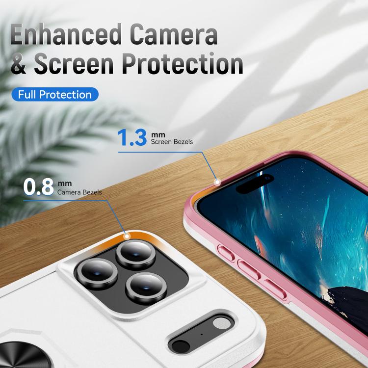 For iPhone 17 Pro Max Pioneer Armor Heavy Duty PC + TPU Phone Case with Holder